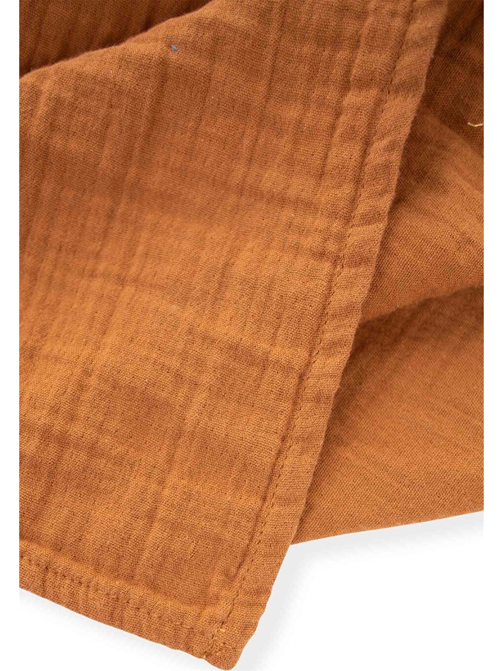 Kahverengi Müslin Bebek Çarşafı (Yıkanmıştır) 120X150cm +/ - 2 Cm Kahve-3