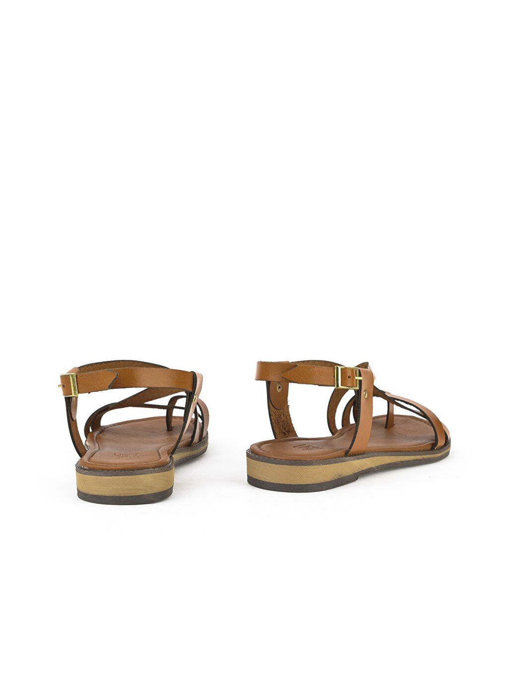 Kahverengi Kadın Hakiki Deri Sandalet 1511010Z401 Taba-2