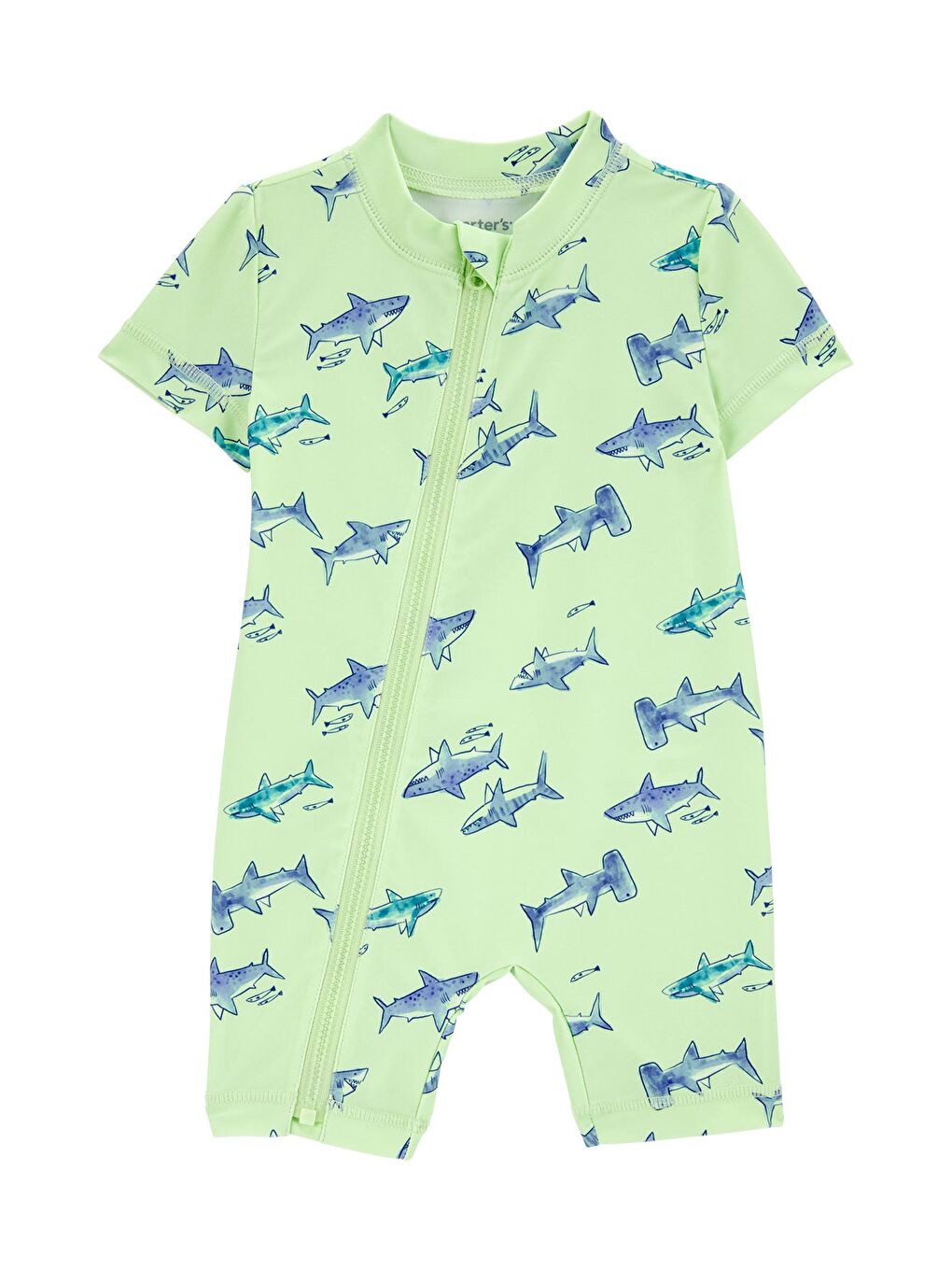 Yeşil Erkek Bebek Güneş Koruyucu Mayo Tulum