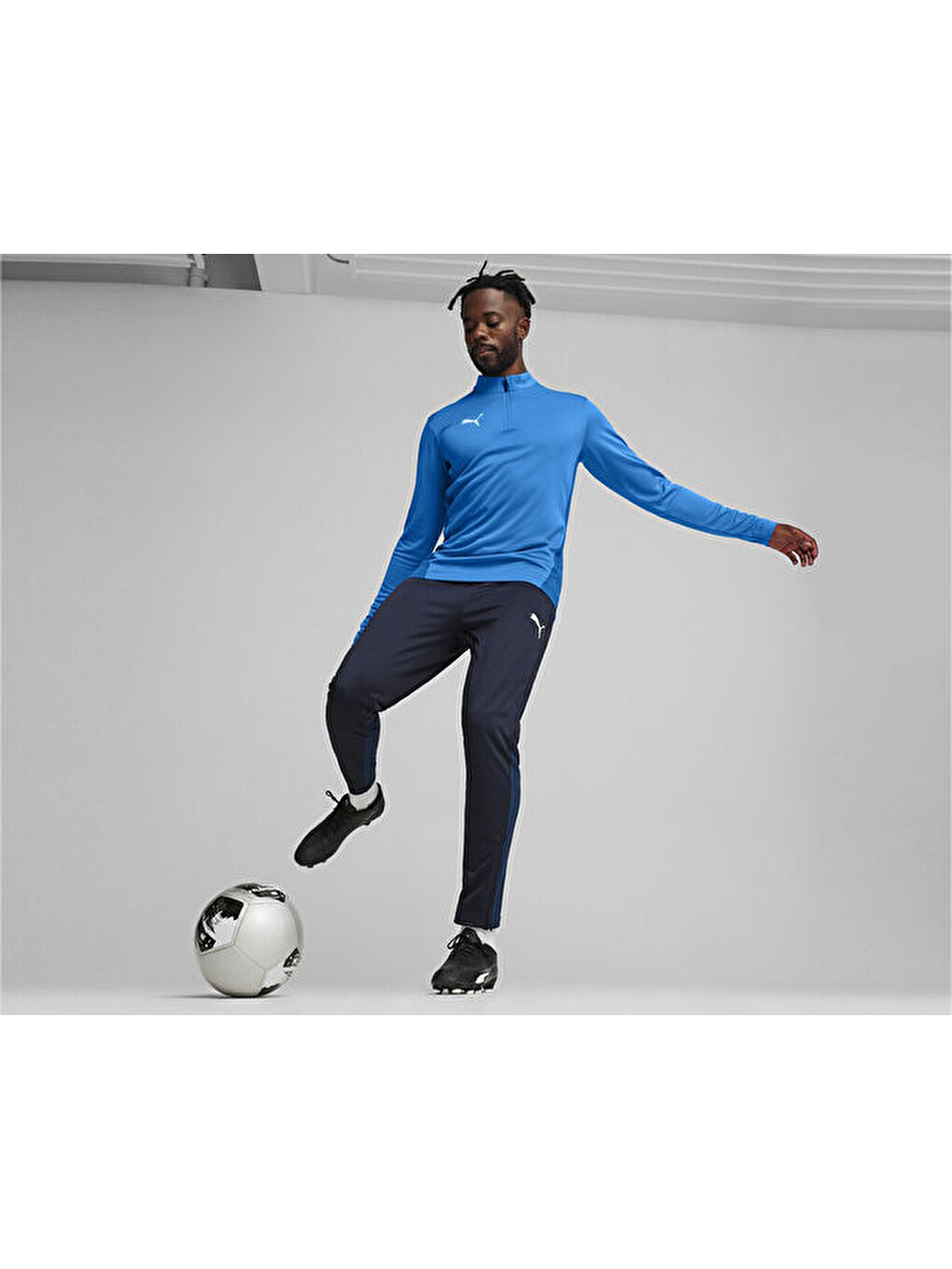 Teamgoal Training 1/4 Zıp Top Erkek Futbol Antrenman Sweatshirts 65862902 Mavi-4