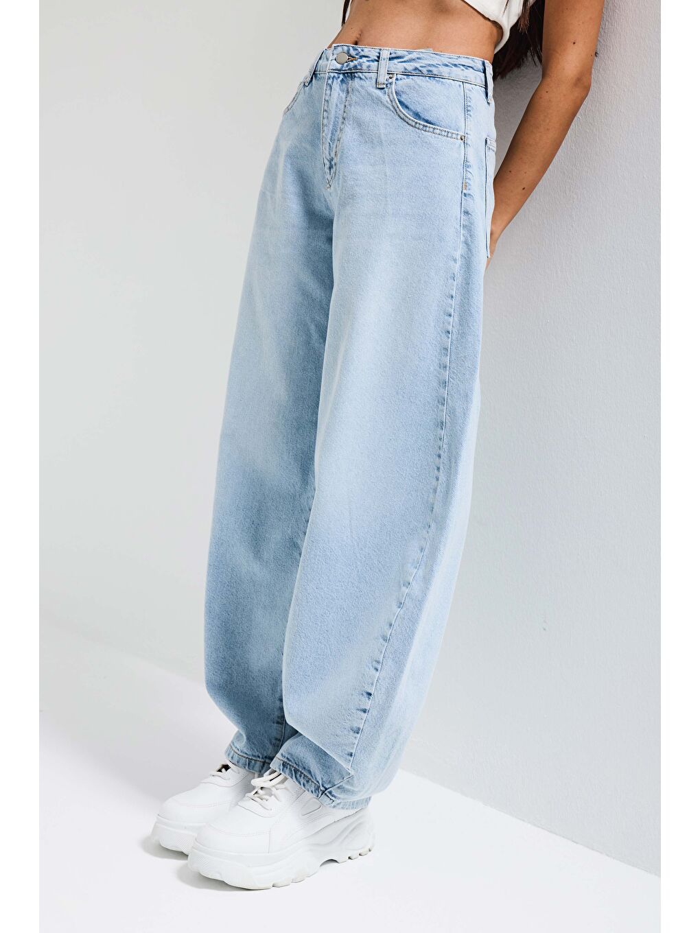 Mavi Kadın Ice 4s6-3 Mega Balon Fit %100 Pamuk Denim Jean-1