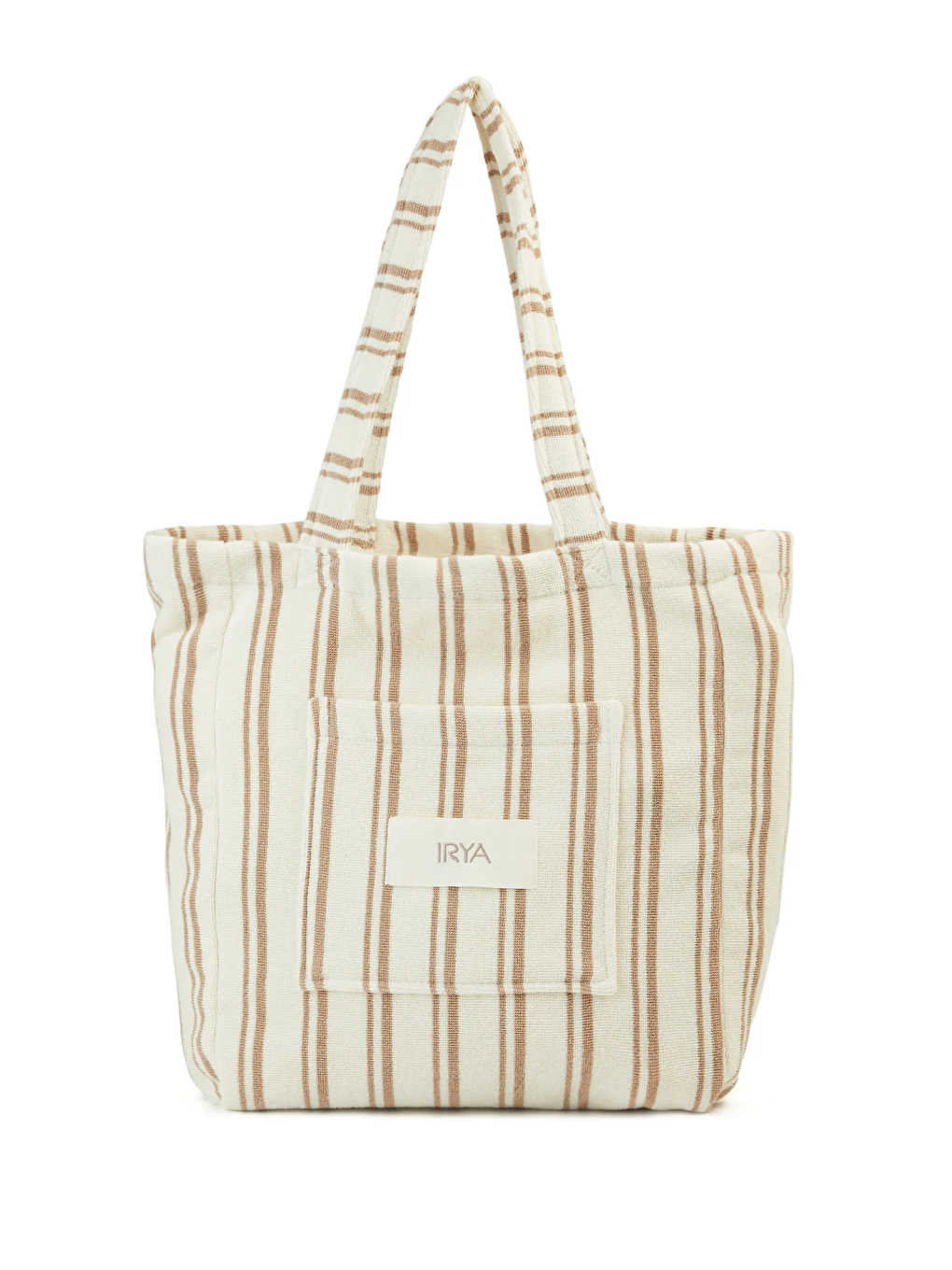 Kahverengi In Lines İpliği Boyalı Büyük Çanta Mocha