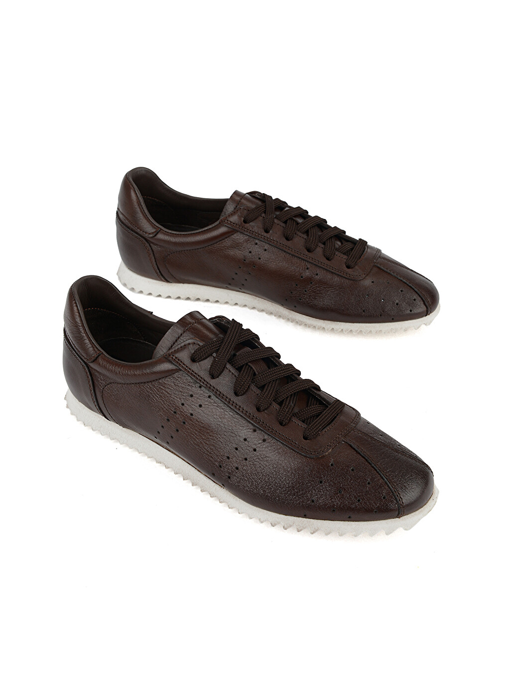 Kahverengi Erkek Hakiki Deri Sneaker 1611026Z900 Kahve-1