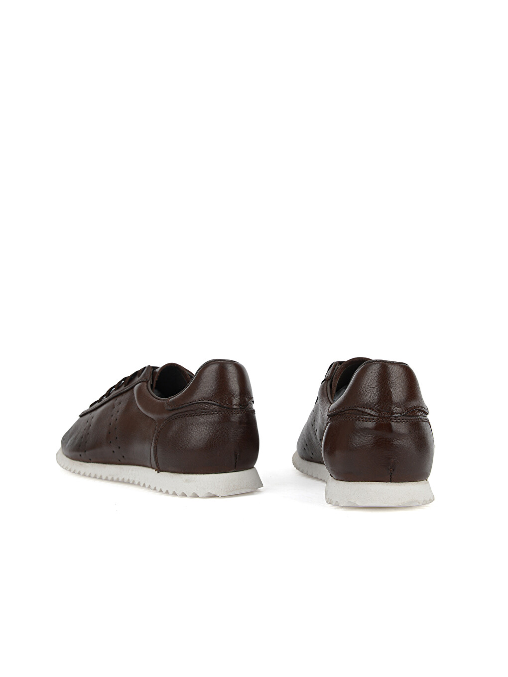 Kahverengi Erkek Hakiki Deri Sneaker 1611026Z900 Kahve-2