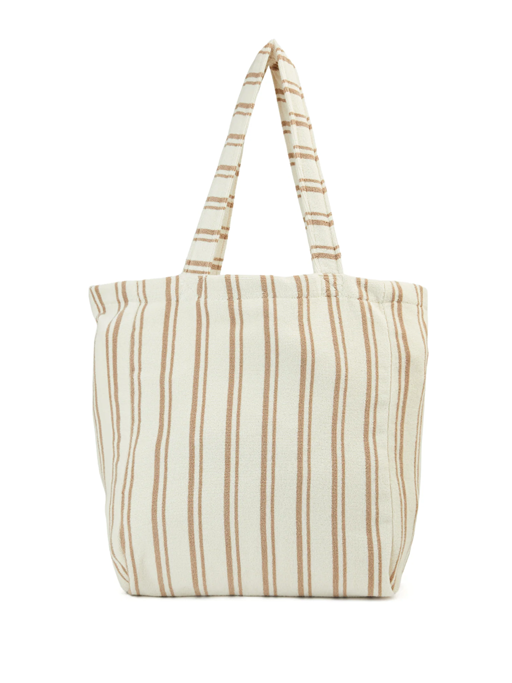 Kahverengi In Lines İpliği Boyalı Büyük Çanta Mocha-1