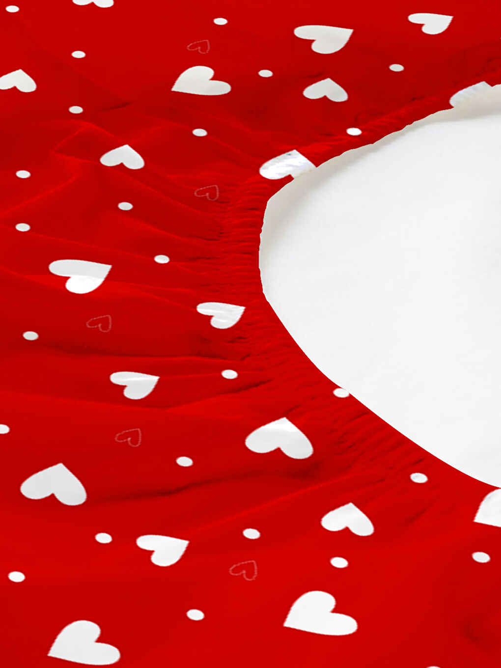 Karışık Kalp Desenli Baskılı Çift Kişilik 180x200 Cm Çarşaf Takımı-1