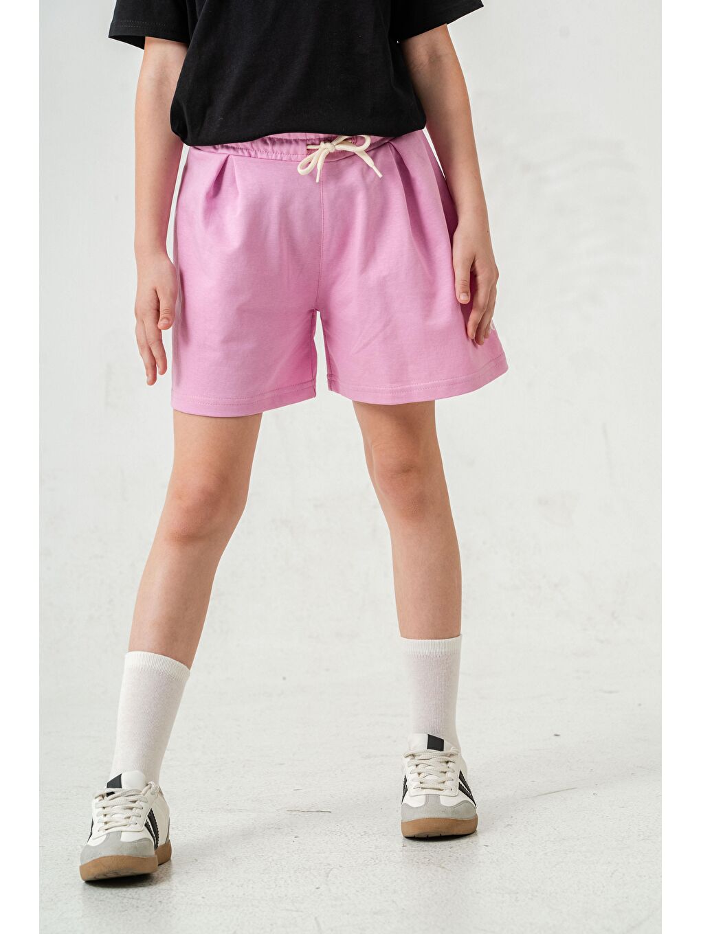 Pembe Nice Nakışlı Kız Çocuk Şort-4