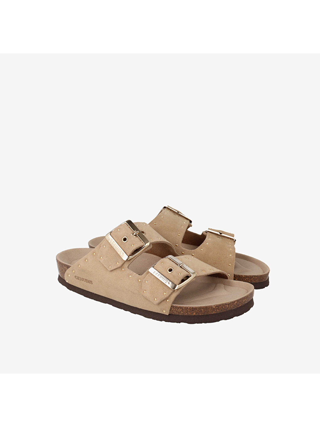 Bej Kadın Terlik G105591 HONOLULULead Velour Almond-1