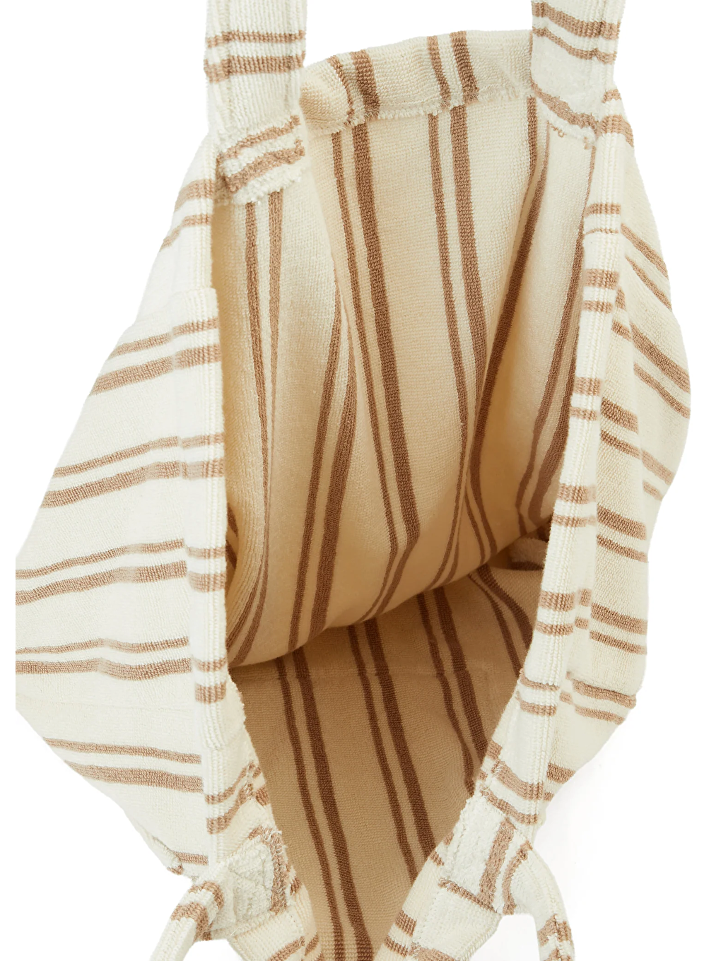 Kahverengi In Lines İpliği Boyalı Büyük Çanta Mocha-3