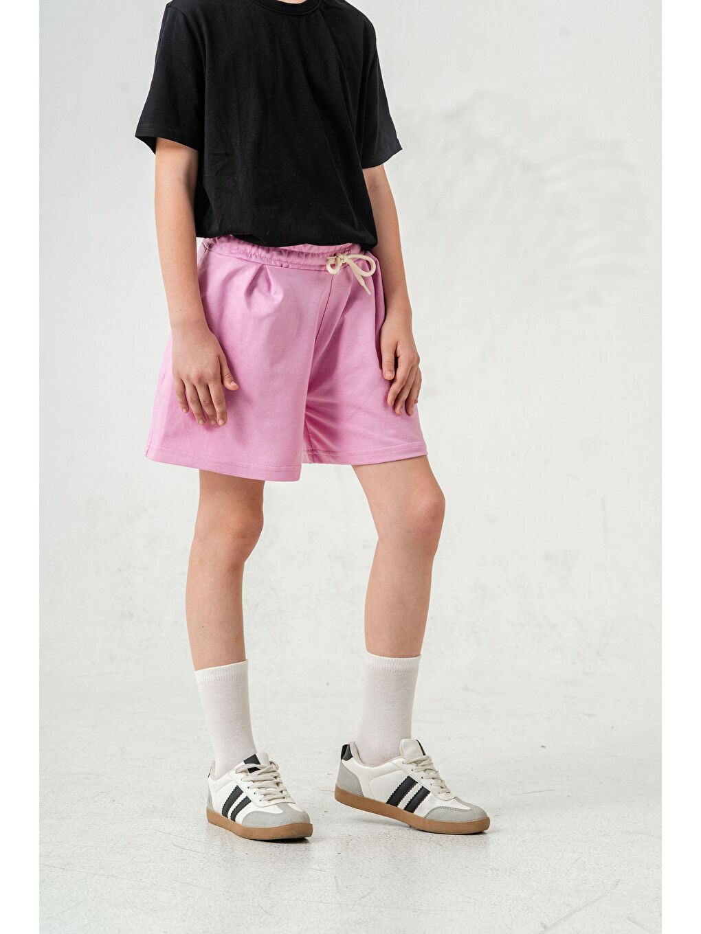 Pembe Nice Nakışlı Kız Çocuk Şort-7