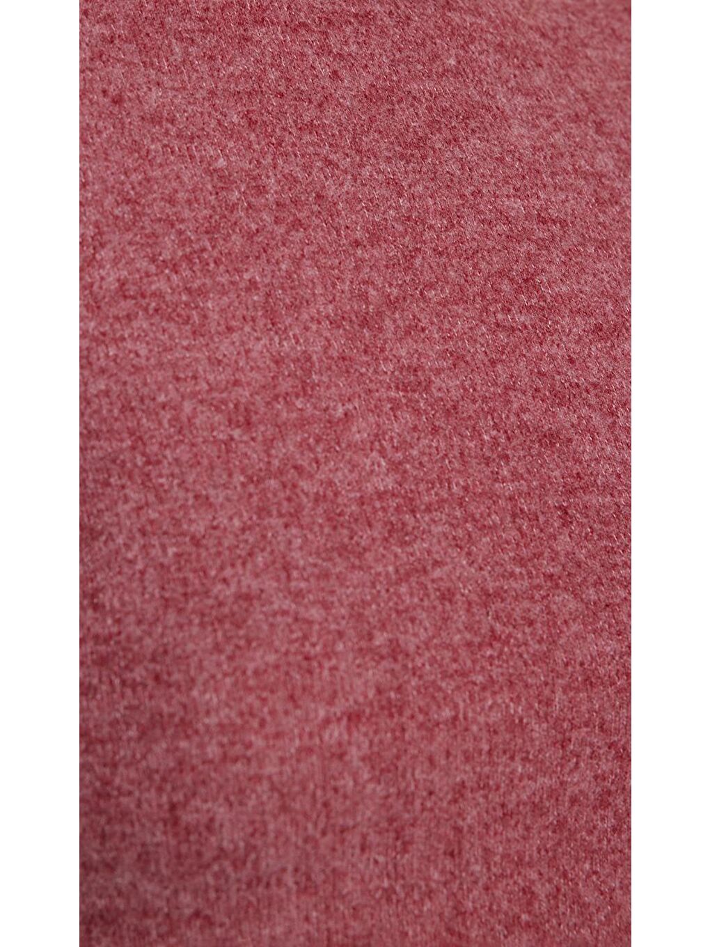 Kadın Slim Fit Dar Kesim Yarım Balıkçı Yaka Kısa Kollu Bordo Bluz-5