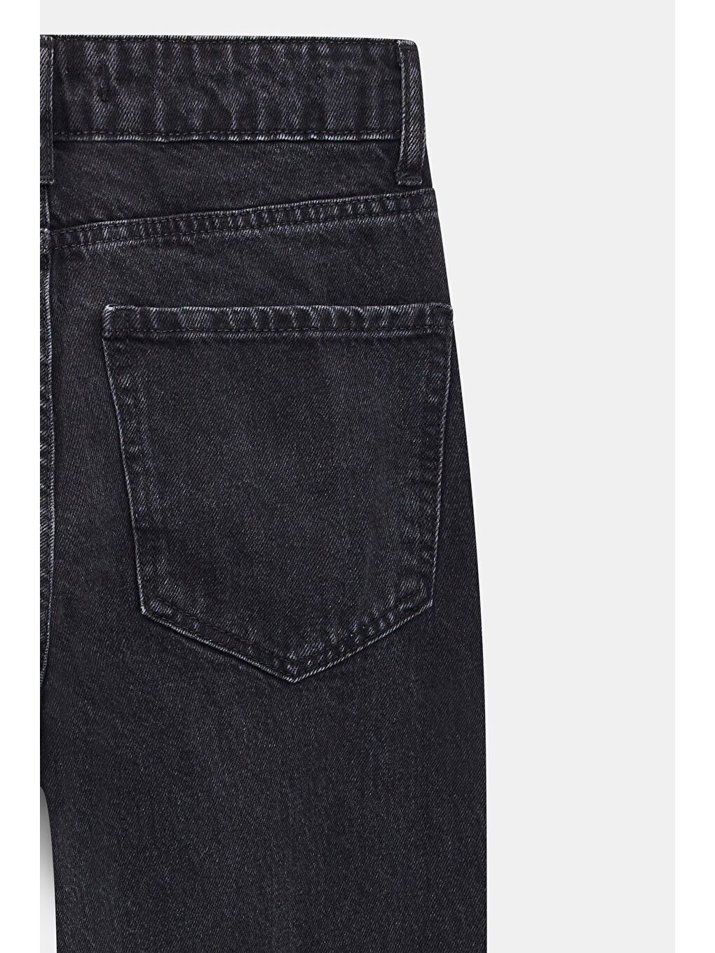 Antrasit Kadın Yüksek Bel Mary Vintage Straight Fit Jean Pantolon-3