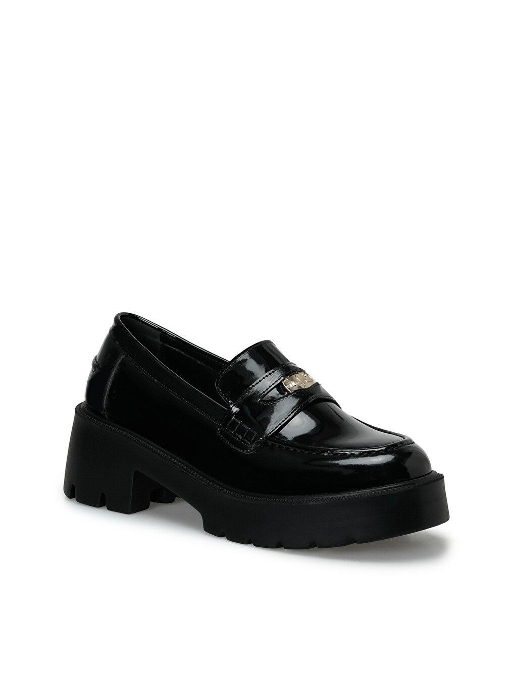 26k-117 Siyah Kadın Loafer-1