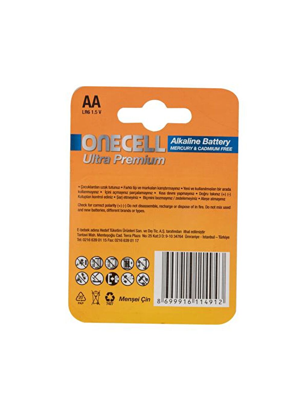 Ultra Premium Alkalin 1,5 V. 2'li AA Boy Pil-1