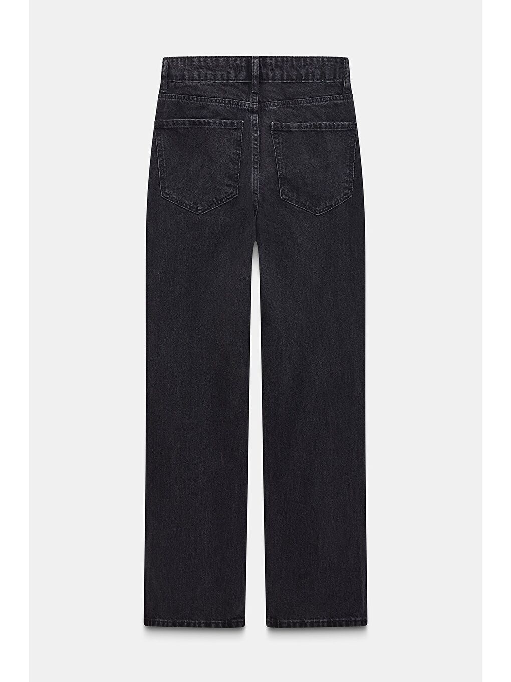 Antrasit Kadın Yüksek Bel Mary Vintage Straight Fit Jean Pantolon-4