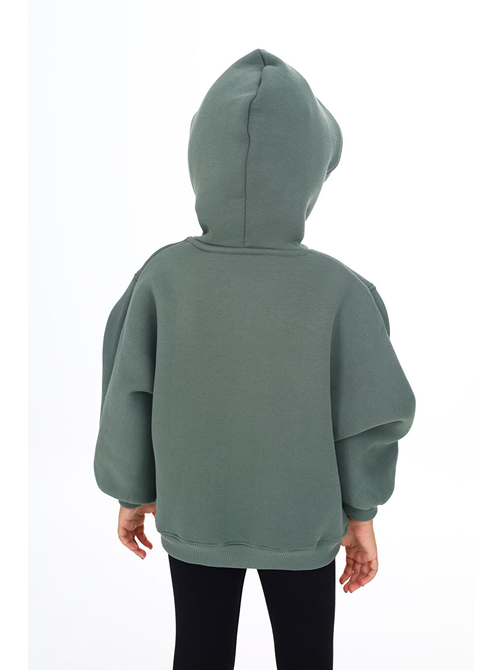 Yeşil Kız Çocuk Nakışlı Sweatshirt-5