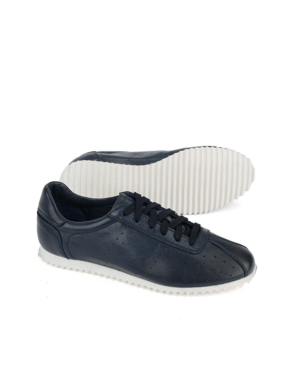 Erkek Hakiki Deri Sneaker 1611026Z900 Lacivert-3