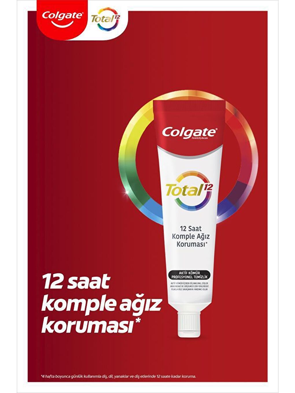 Colgate Total Aktif Kömür Profesyonel Temizlik Diş Macunu 50 ml  x2 Adet - 1