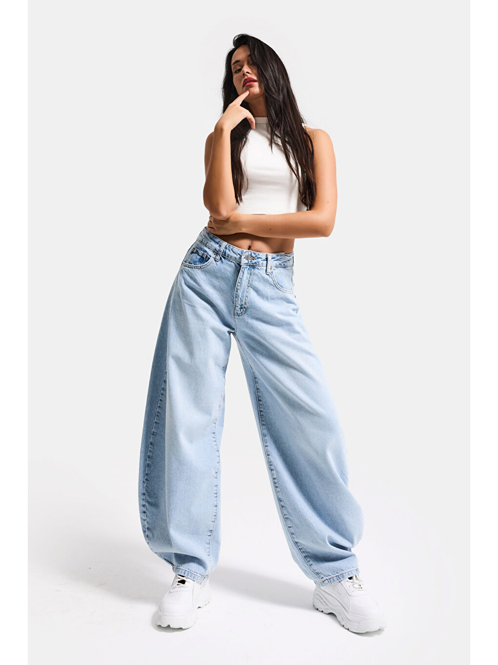 Mavi Kadın Ice 4s6-3 Mega Balon Fit %100 Pamuk Denim Jean-5