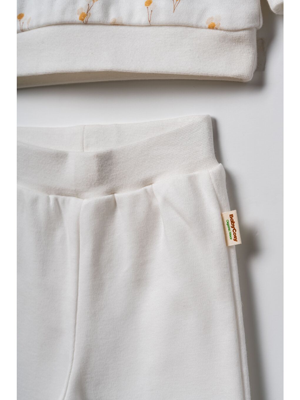 Karışık Unisex Bebek Pamuklu Ekru Sweatshirt Eşofman Takım - Balon Desenli-1