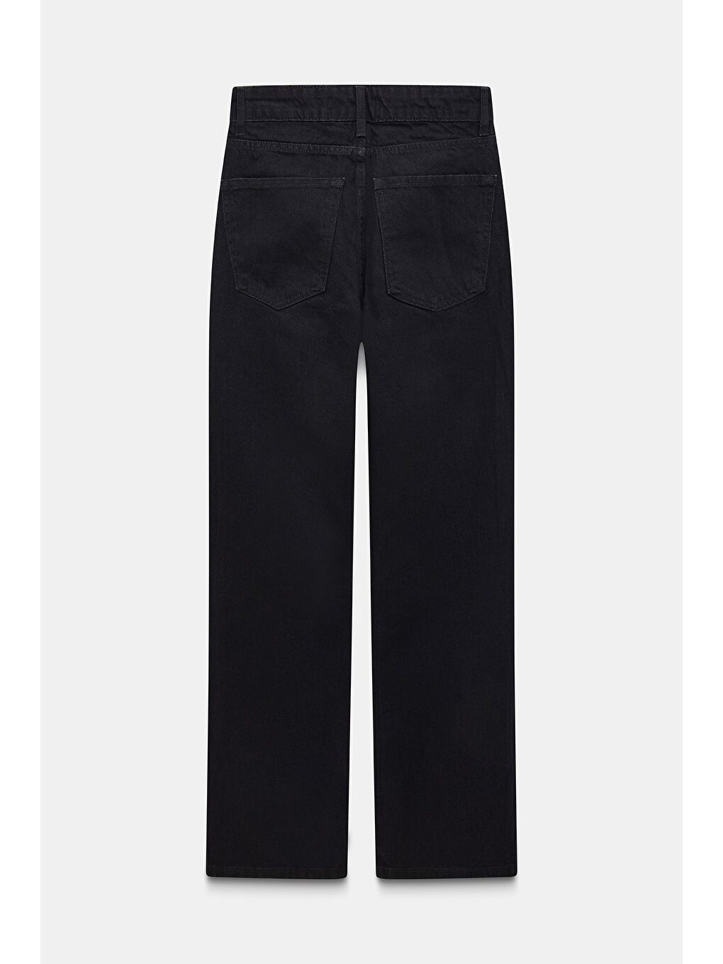 Siyah Kadın Yüksek Bel Mary Vintage Straight Fit Jean Pantolon-5