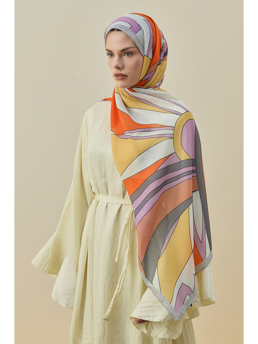 Mucci Kadın Şal 2611 Turuncu-1