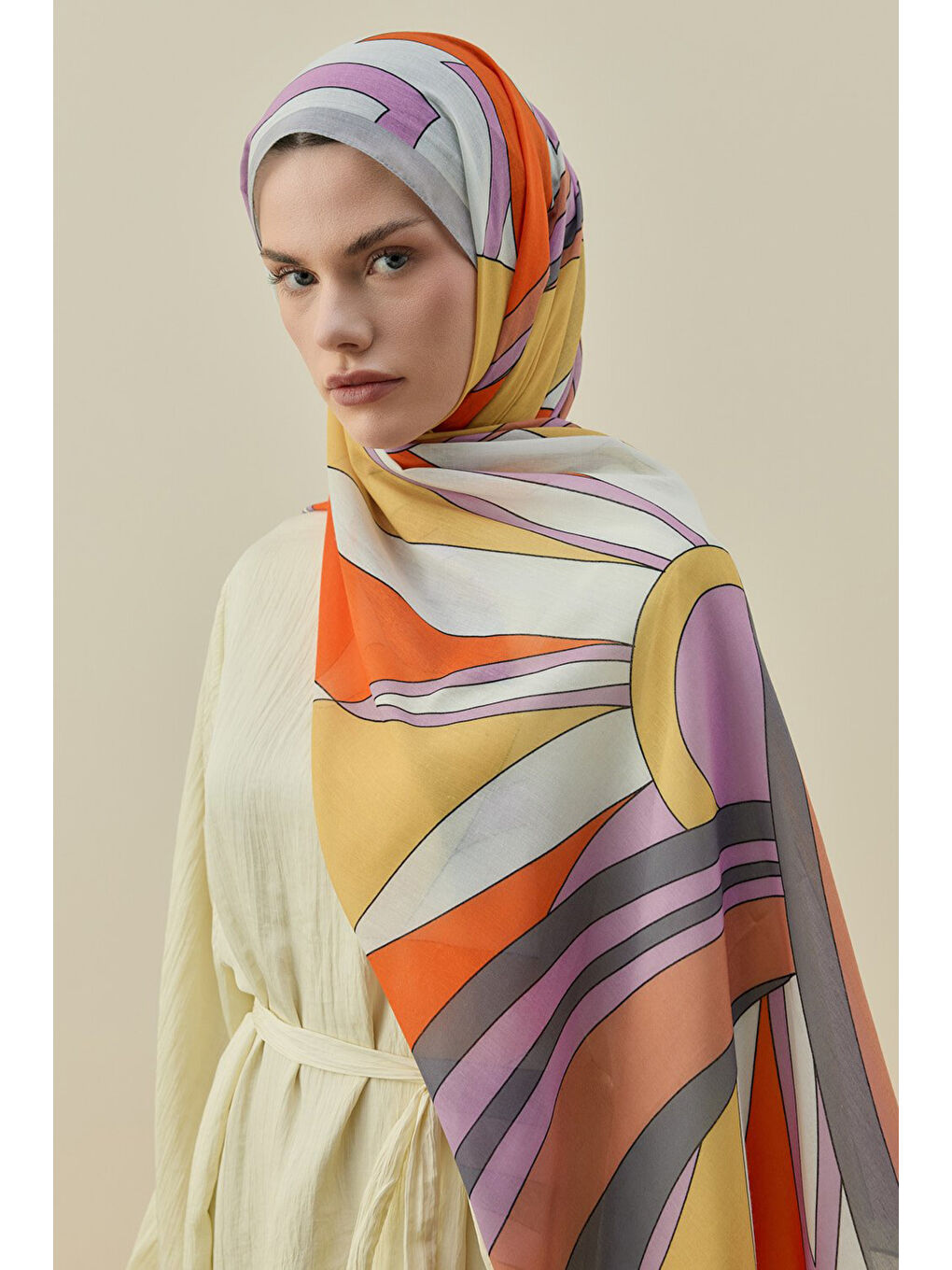 Mucci Kadın Şal 2611 Turuncu-2