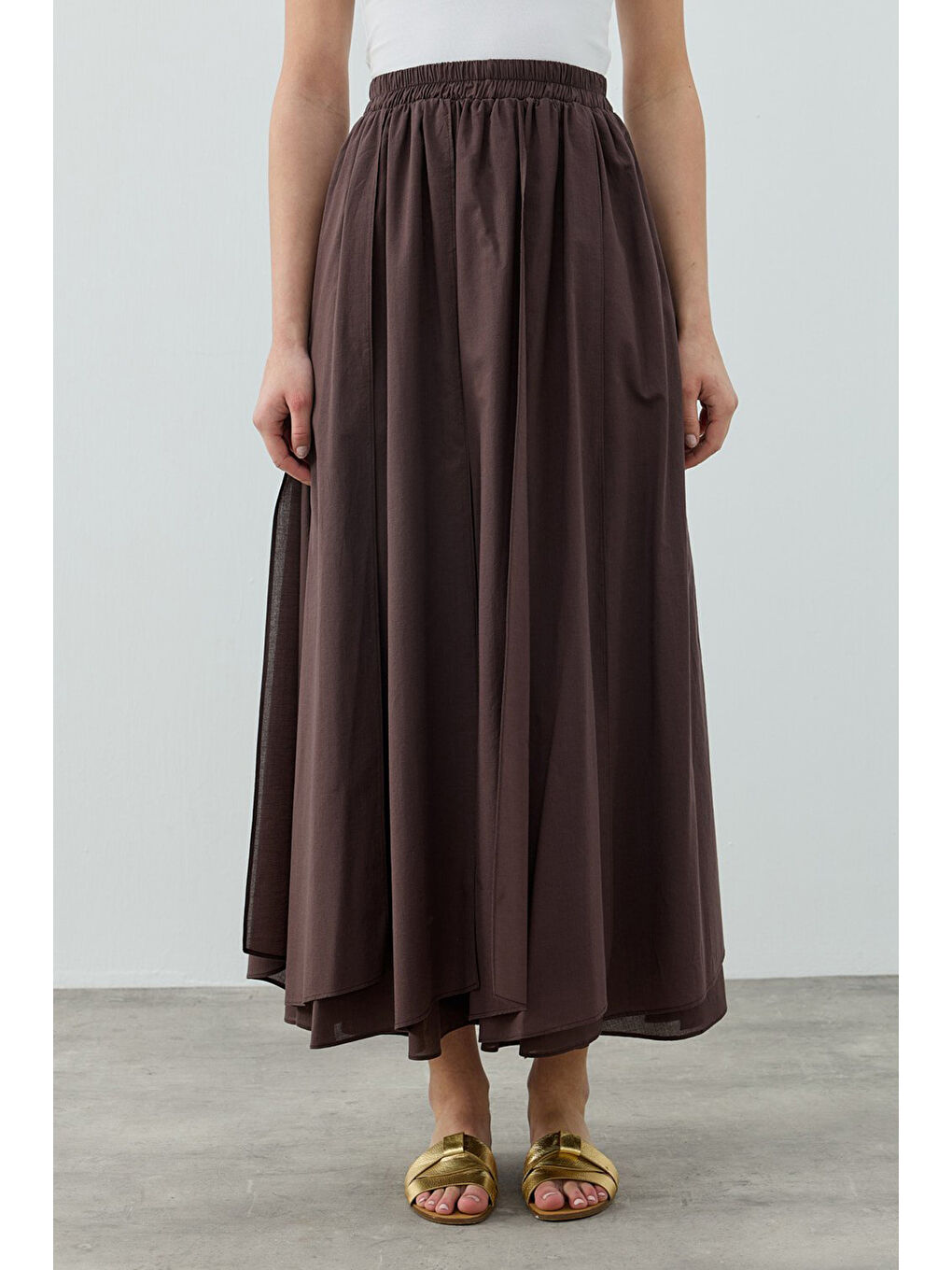 Kahverengi Beli Lastikli Vual Etek 1689 Acı Kahve