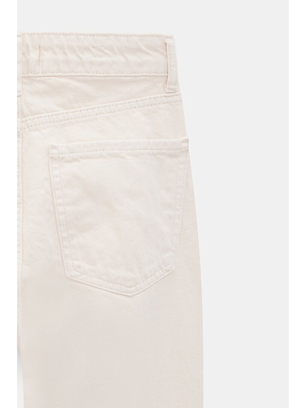 Bej Taş Kadın Yüksek Bel Mary Vintage Straight Fit Jean Pantolon-4