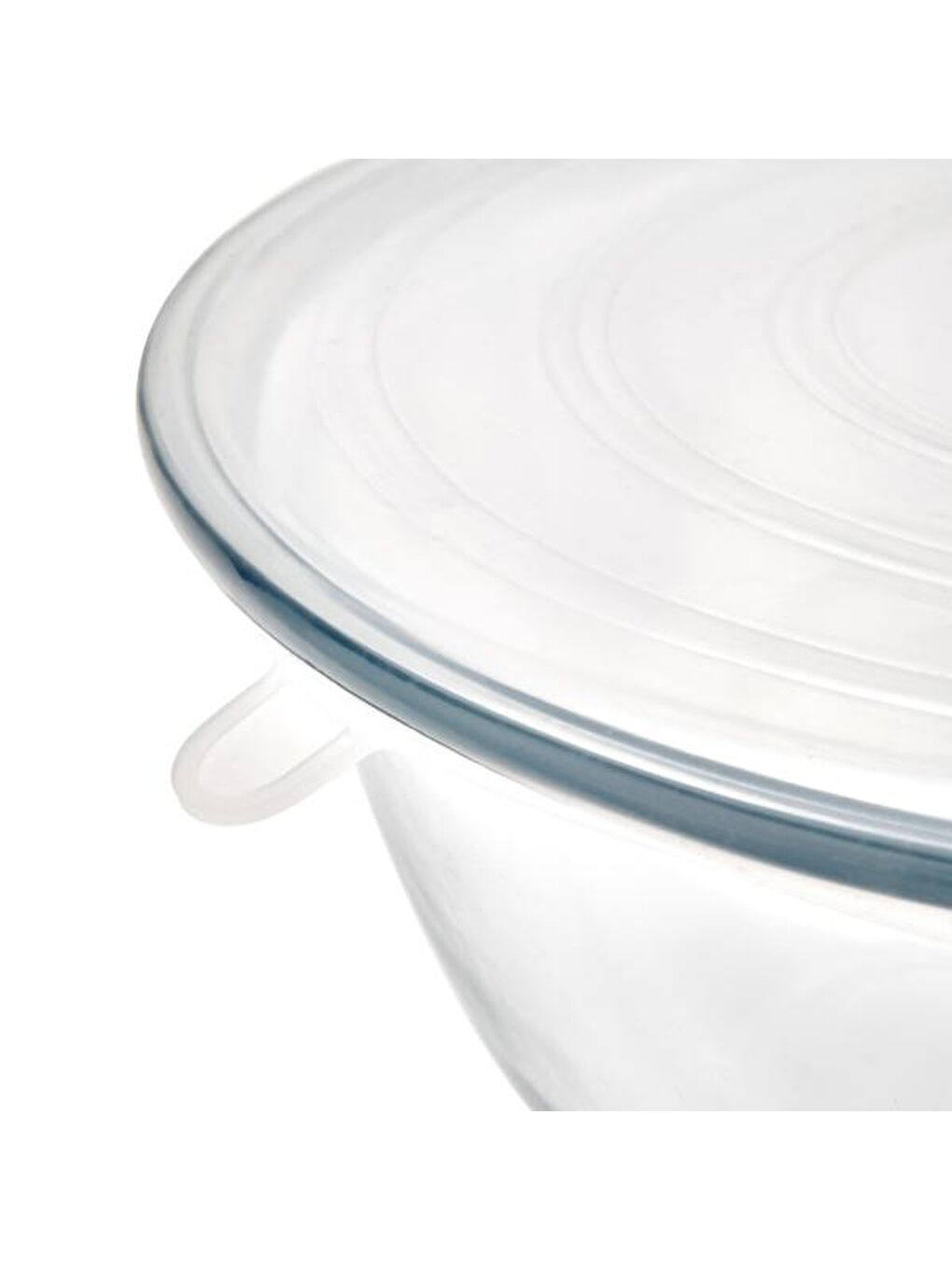 Renksiz 2'li Yuvarlak Silikon Borcam Kapağı - Şeffaf-1