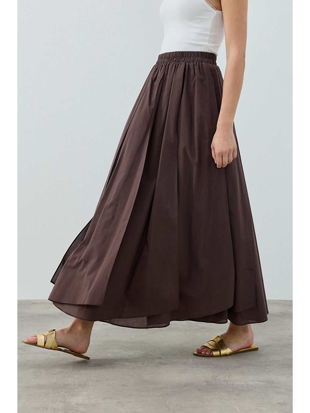 Kahverengi Beli Lastikli Vual Etek 1689 Acı Kahve-2