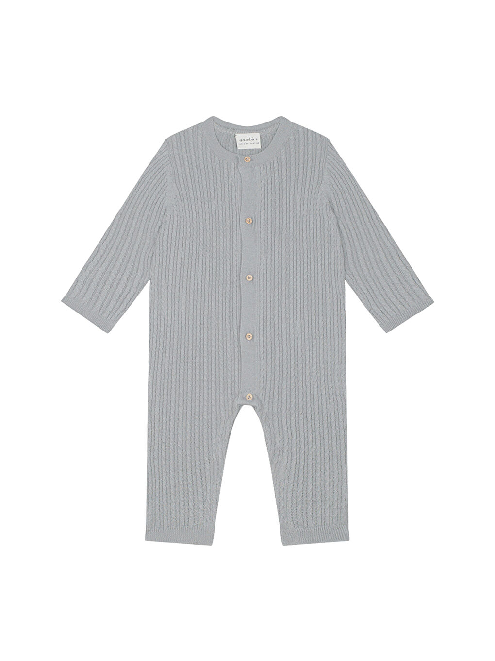 Gri Triko Uzun Kollu Bebek Patiksiz Tulum