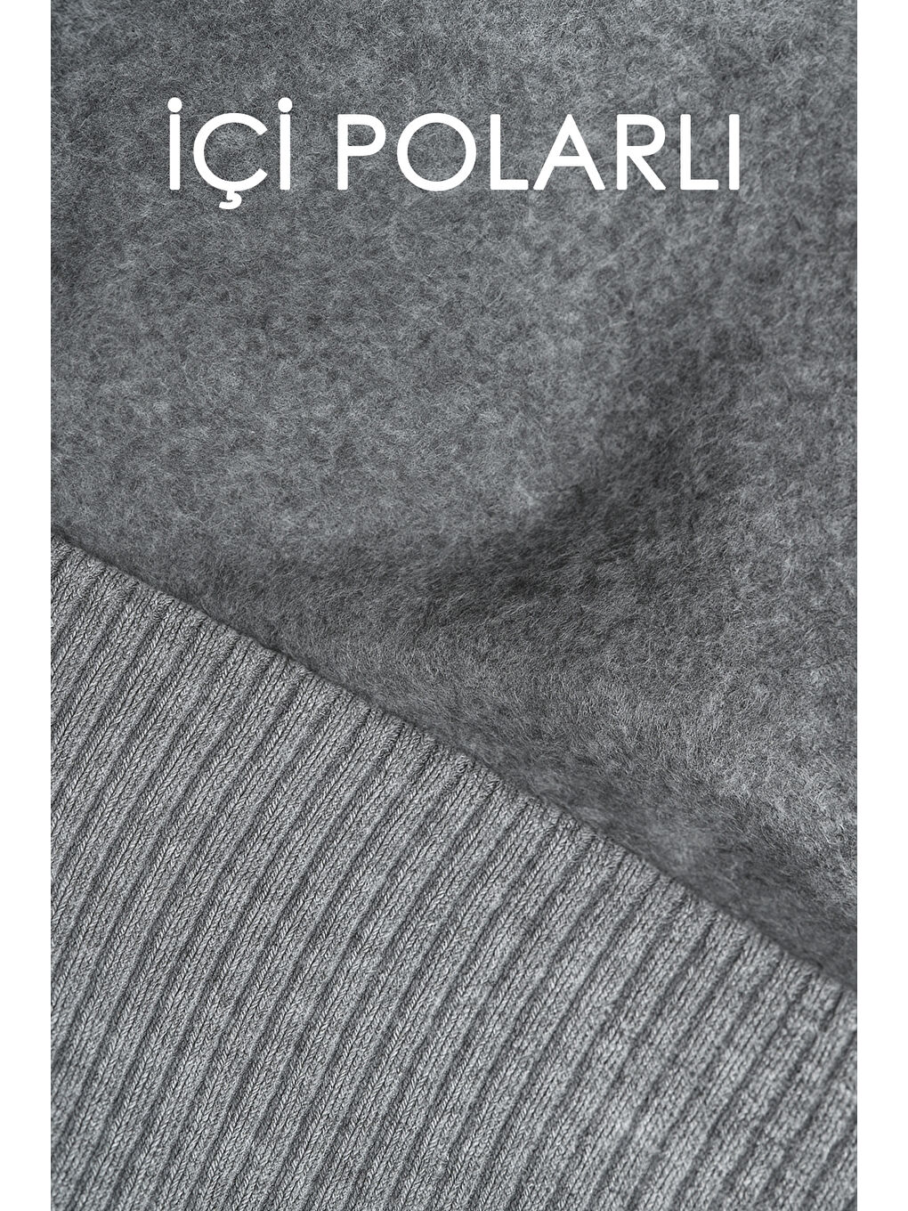 Erkek Paçası ve beli Lastikli Üç İplik Şardonlu Eşofman Altı 0341 Antrasit-2