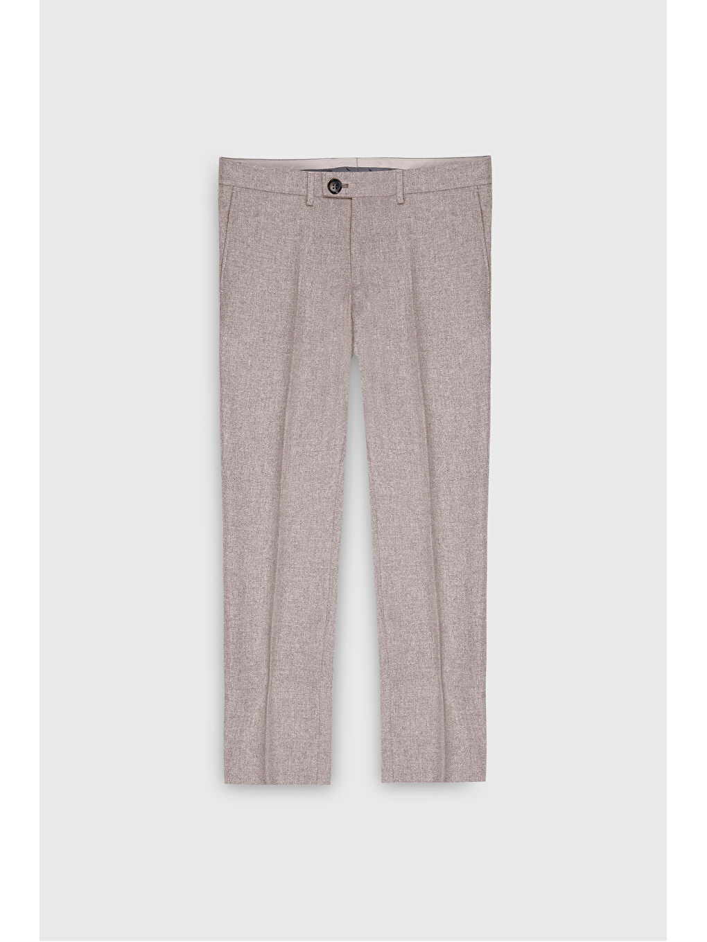 Erkek Bej Yünlü Slim Fit Dar Kesim Kırlangıç Yaka Yelekli Takım Elbise-7