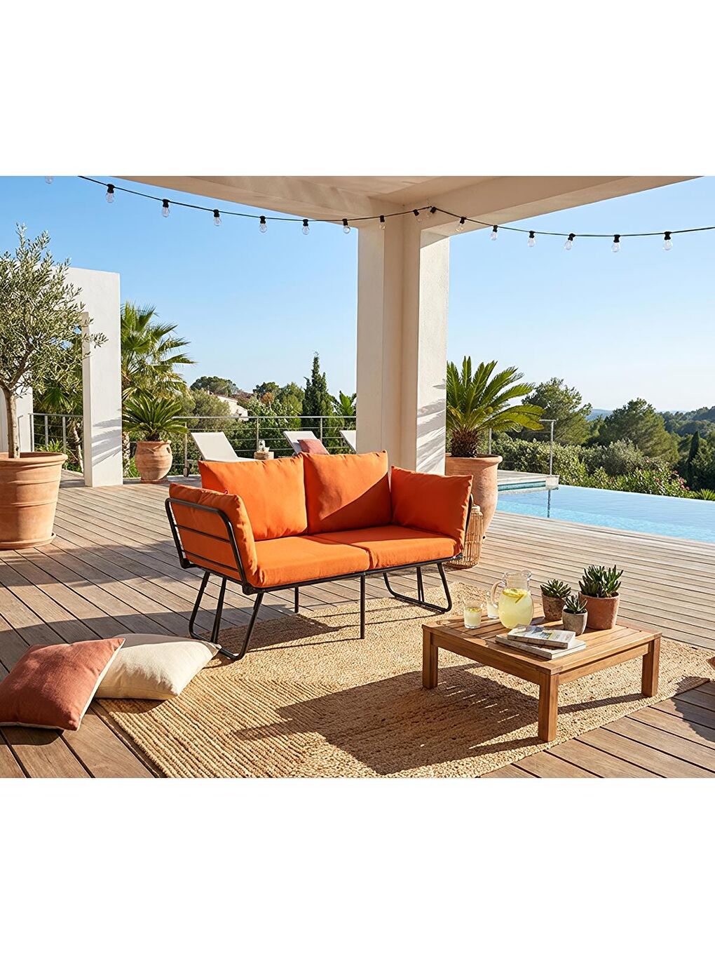 Viper İkili Katlanır Su Geçirmez Bahçe Koltuğu - Turuncu