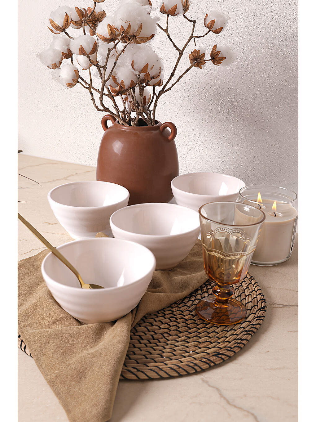 Beyaz Escargot Kase 14 cm 4 Adet-1