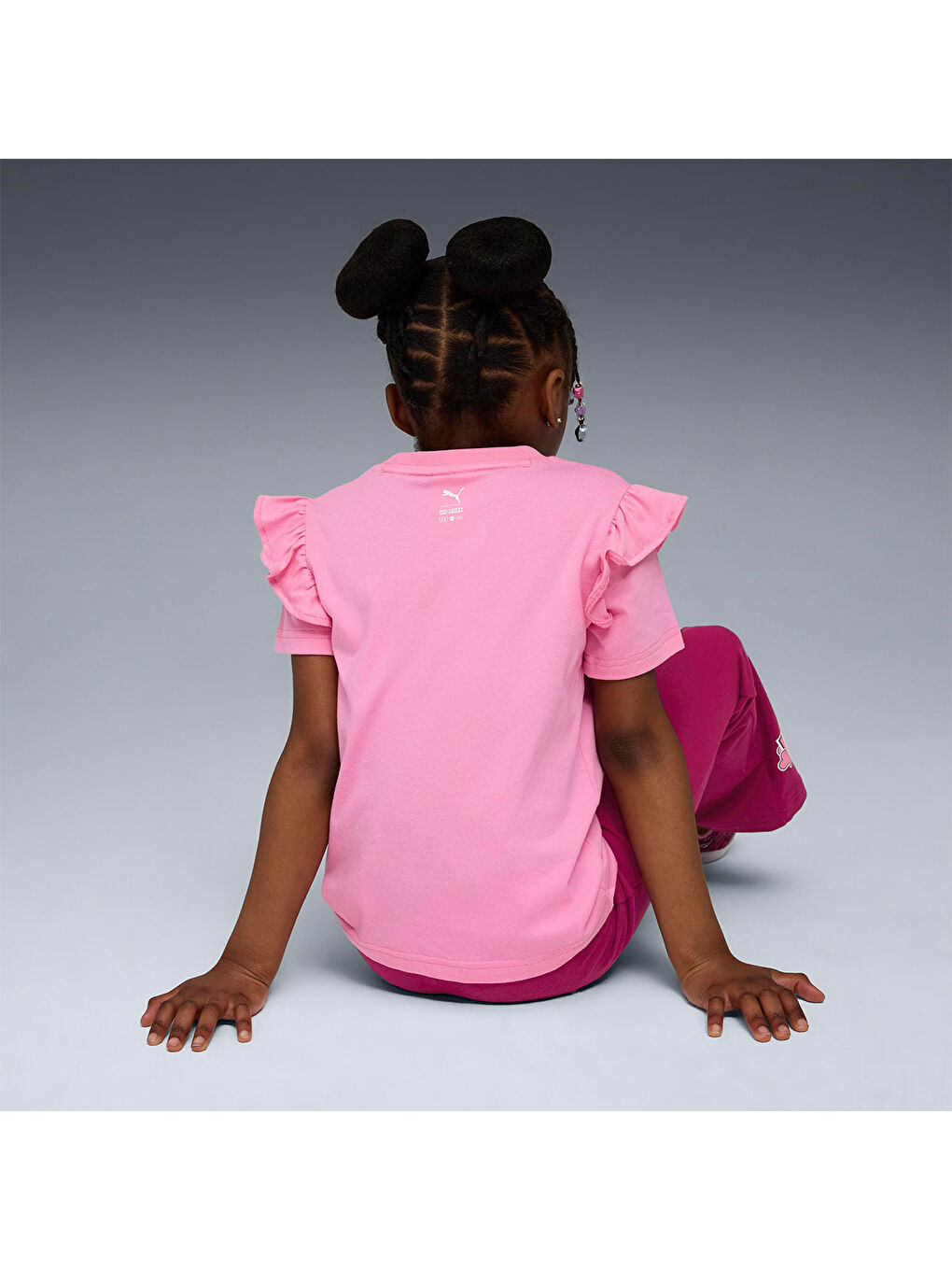 X Hk&Fr Ruffle Kız Çocuk Pembe Tişört-1