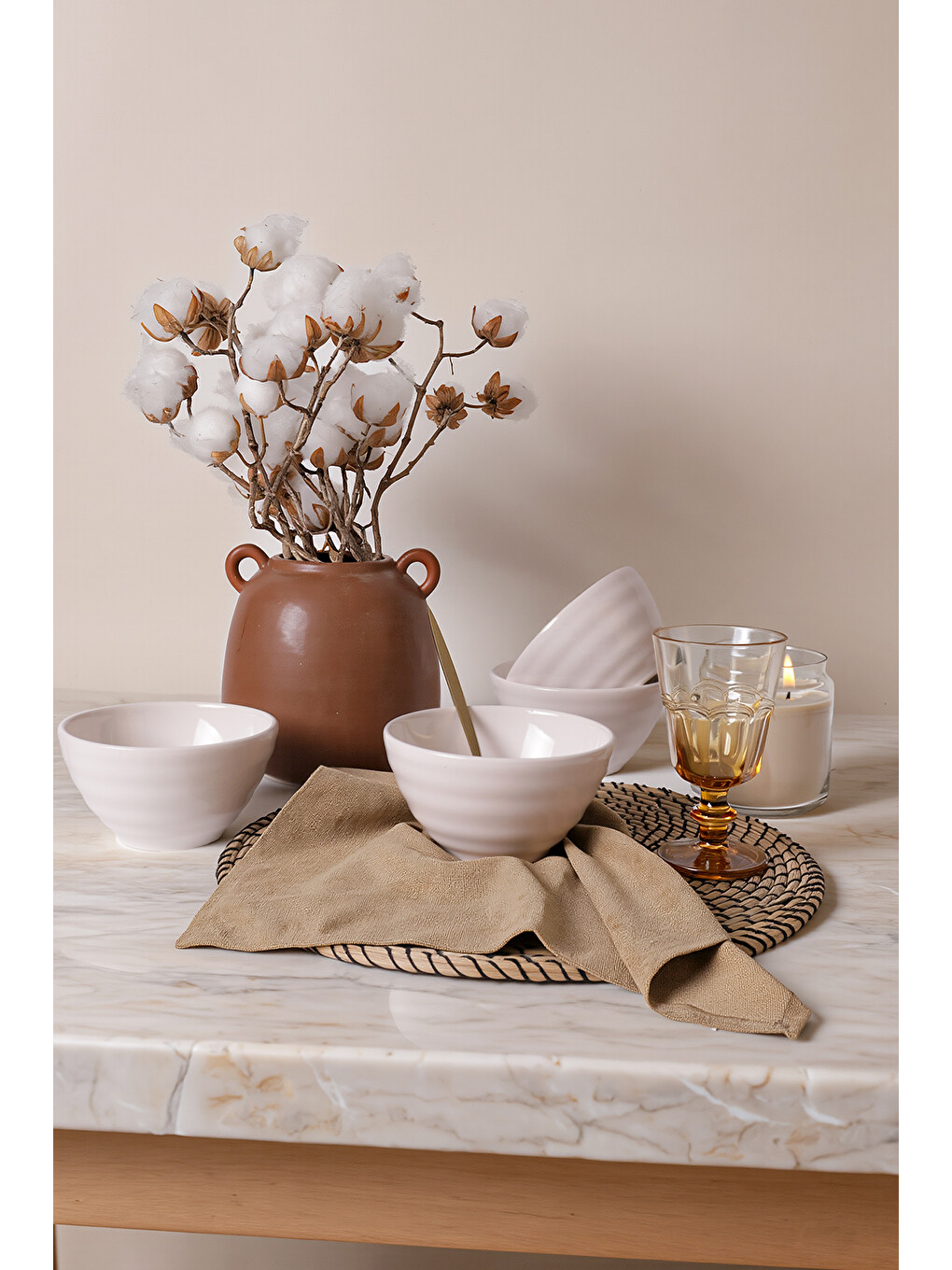 Beyaz Escargot Kase 14 cm 4 Adet-2