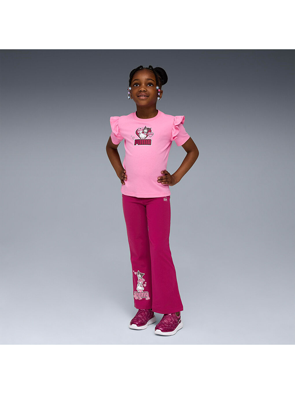 X Hk&Fr Ruffle Kız Çocuk Pembe Tişört-2