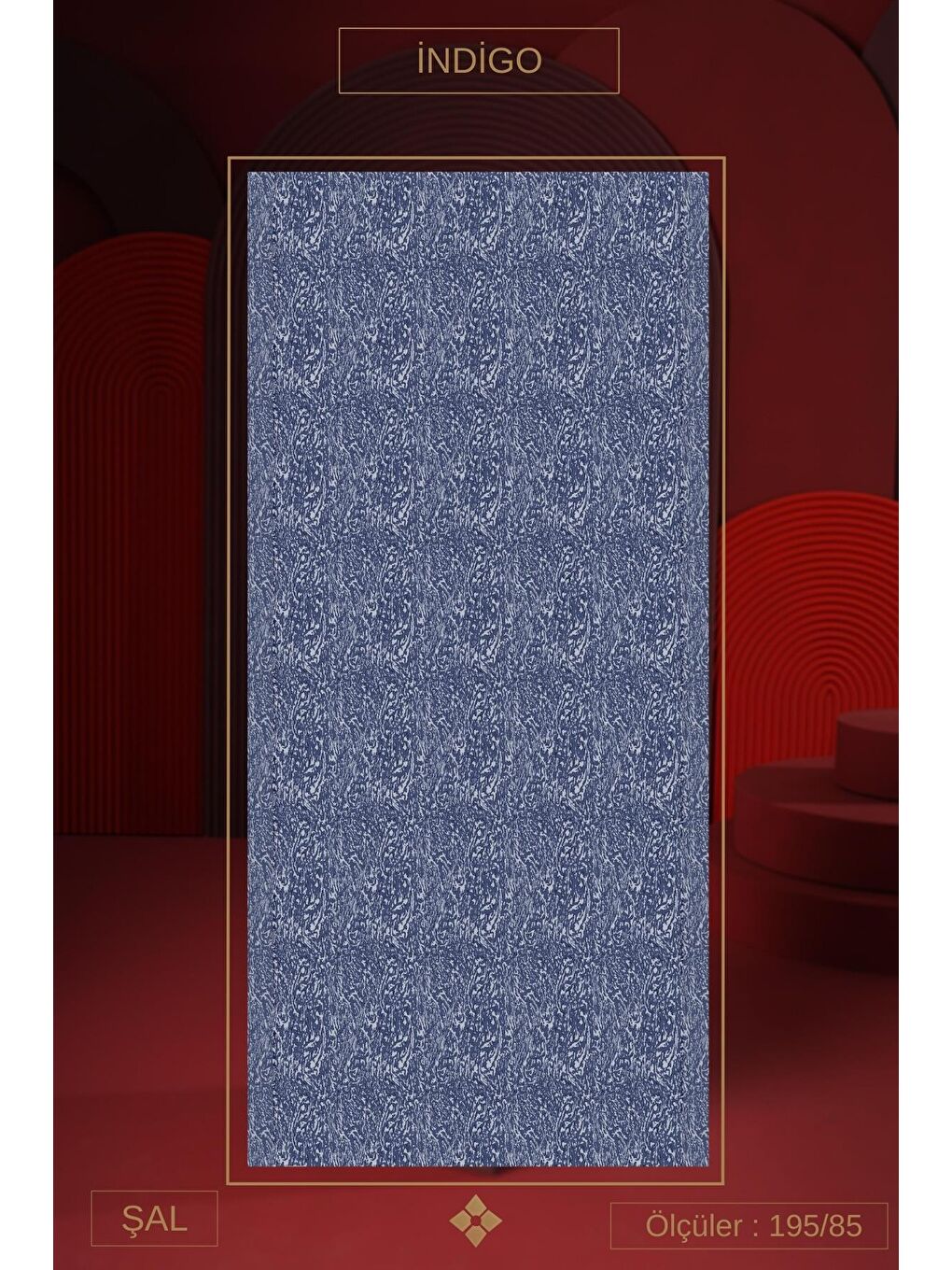 Karışık Kadın Müslin Şal Paketi İndigo ( Degrade-Petra-Tyana)-2