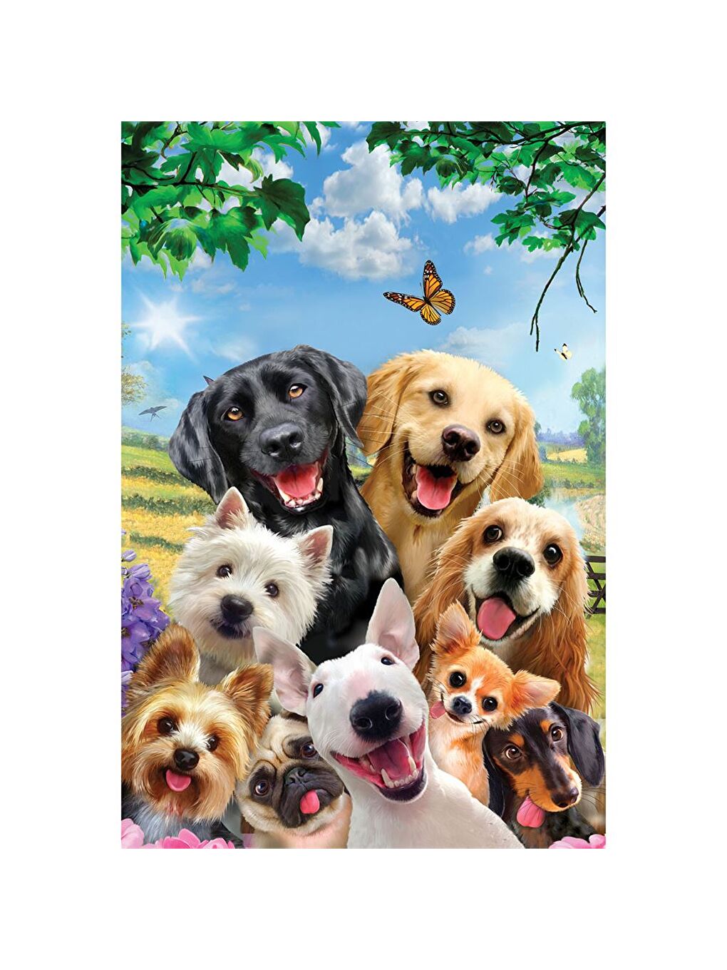 Kediler ve Köpekler Selfie İkili Puzzle 200 Parça 10236-1