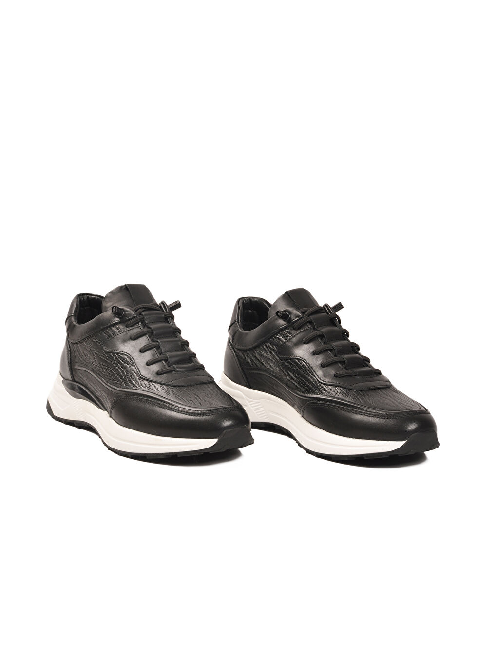 Siyah Hakiki Deri Erkek Casual Ayakkabı 1003 M-2