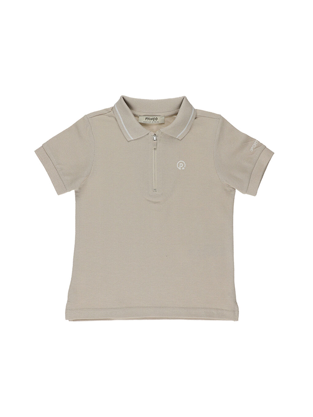 Erkek Bebek Bej Polo Yaka Tişört