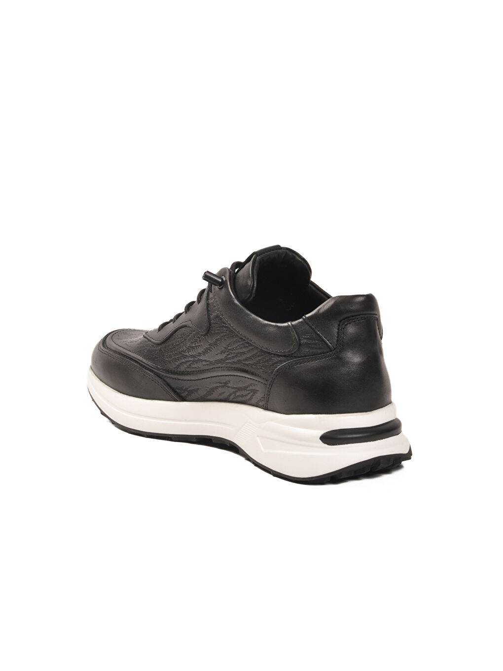 Siyah Hakiki Deri Erkek Casual Ayakkabı 1003 M-3