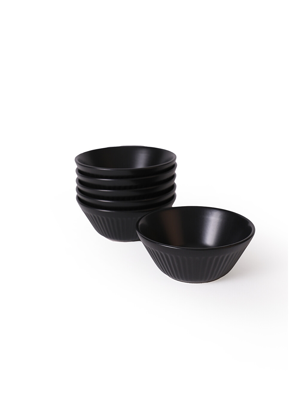 Mat Siyah Hitit Line Kase 14 cm 6 Adet-4