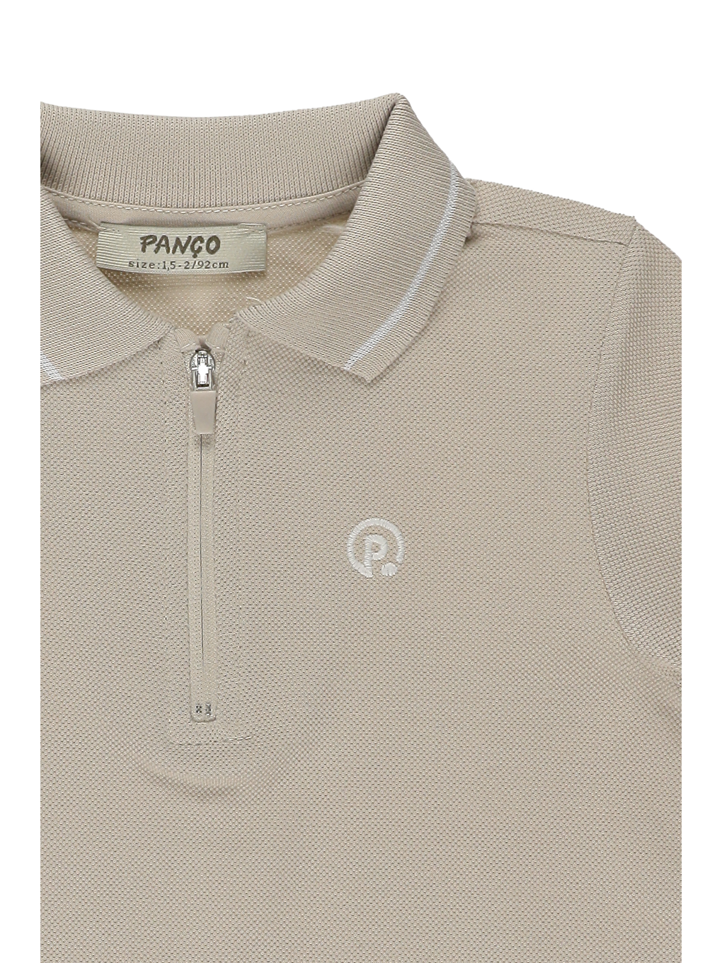 Erkek Bebek Bej Polo Yaka Tişört-2