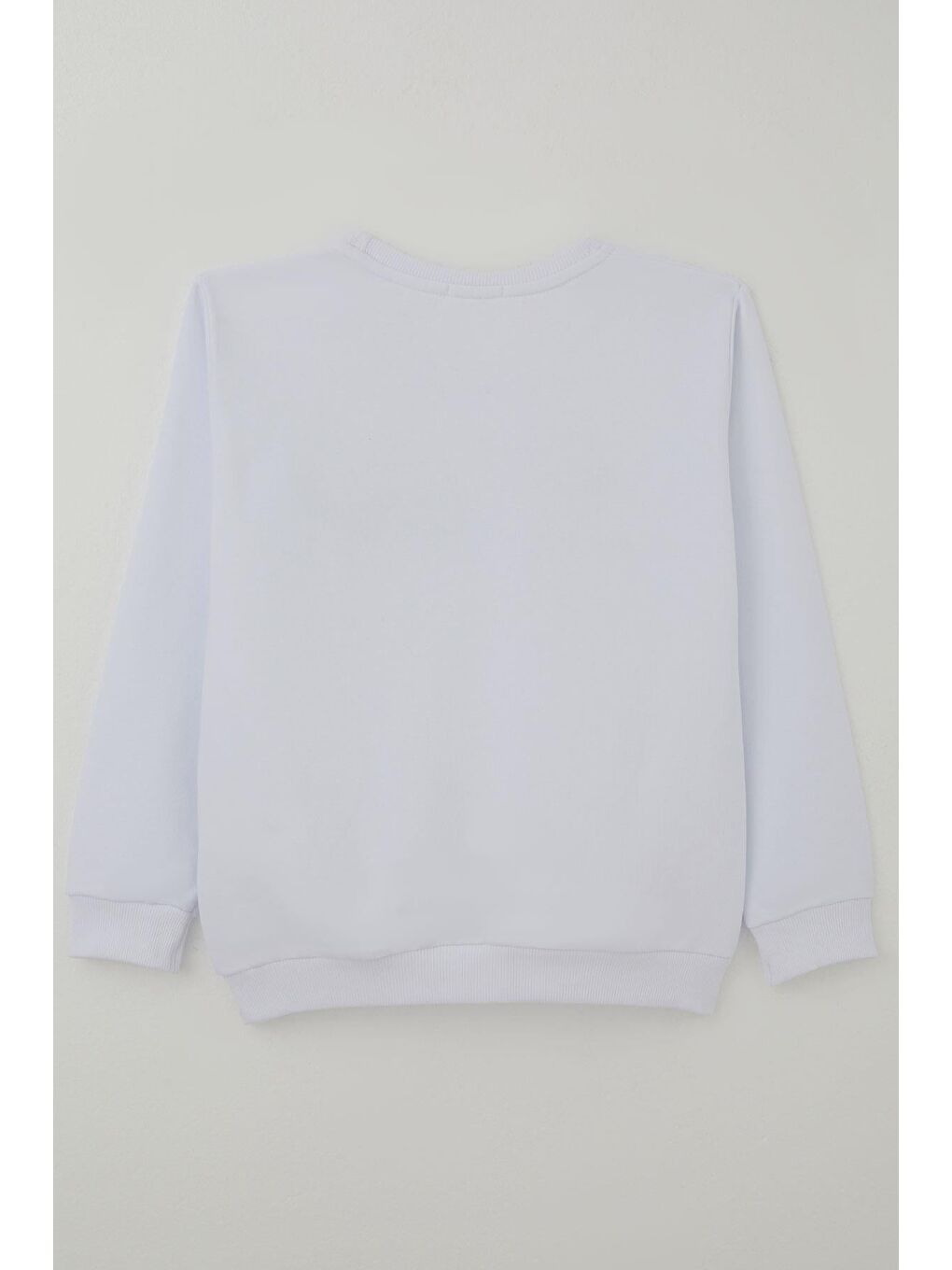 Erkek Çocuk Sweatshirt Renkli Yazı Baskılı Beyaz (10-16 Yaş)-1