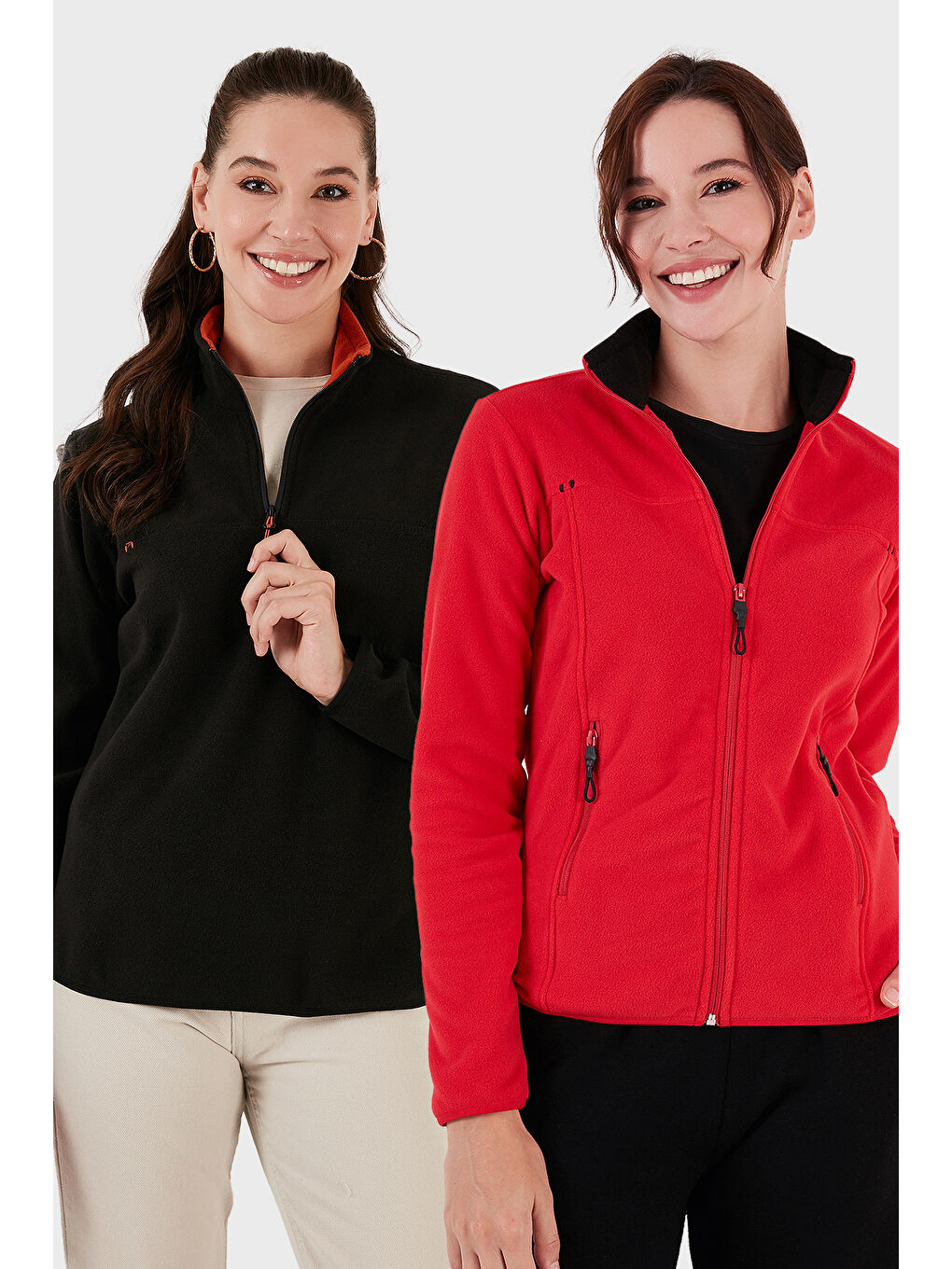 Siyah Slim Fit Yumuşak Dokulu Anti-Pilling Tüylenme Yapmayan 2'li Paket Polar 590700200S2