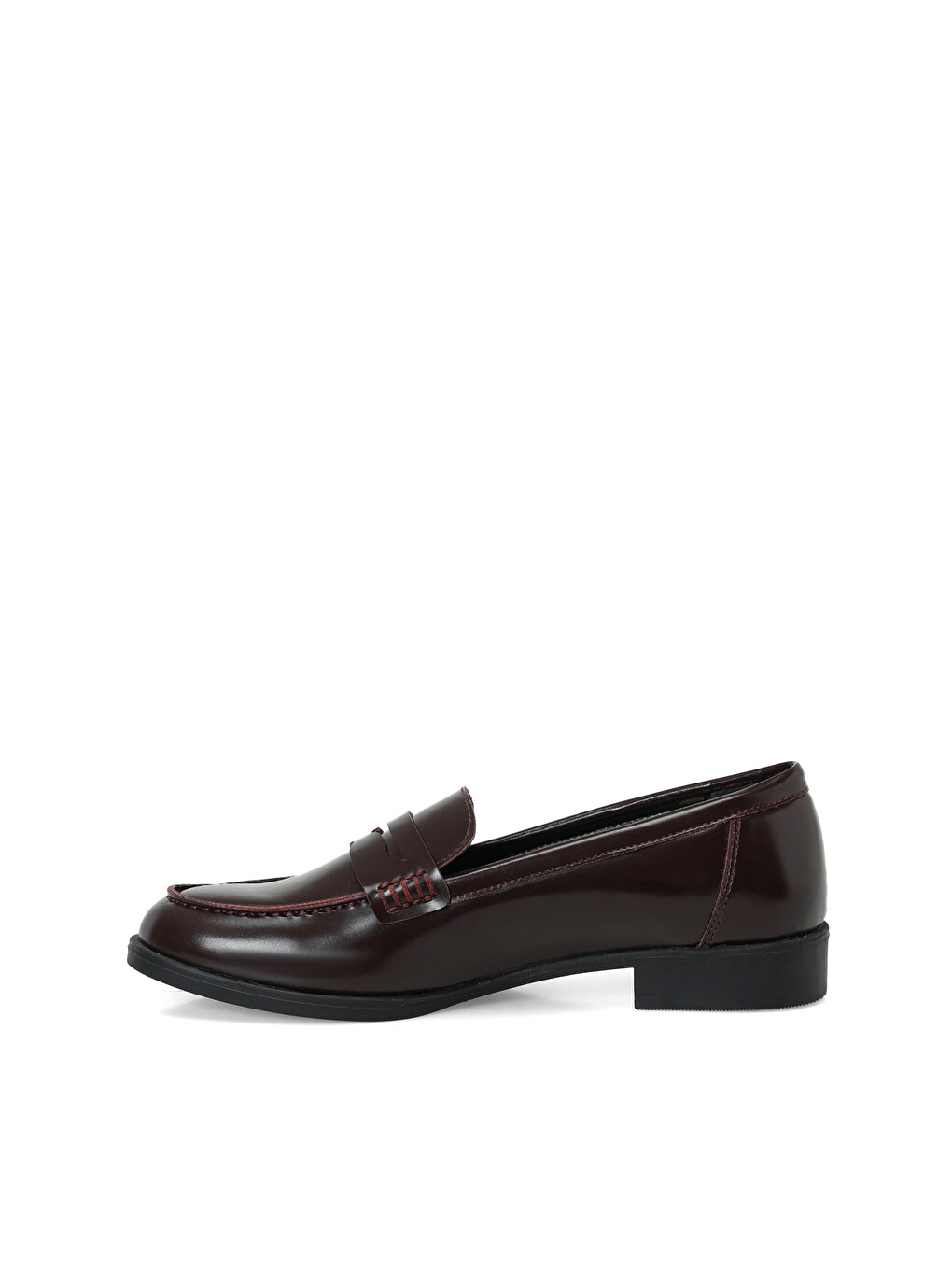 26k-213 Bordo Kadın Loafer-1