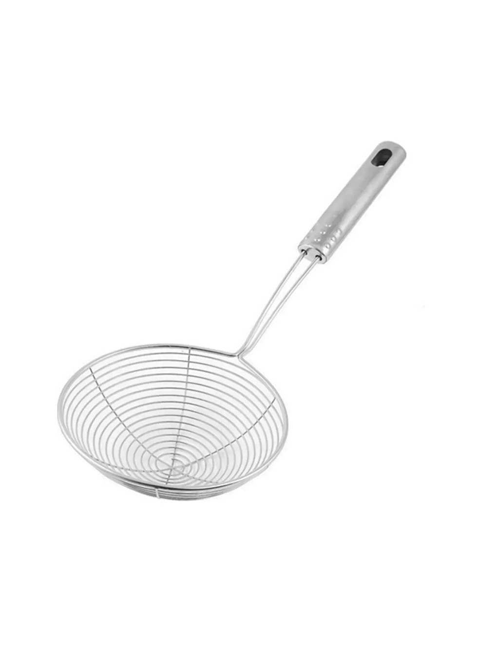 Gri Metal Saplı Kevgir 18-16-14 Cm Çap -Üç Boy Kevgir Seti-3